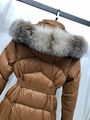 2022 new oblique Fox fur collar long down jacket women and men down jacket 2