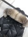 2022 new oblique Fox fur collar long down jacket women and men down jacket 3