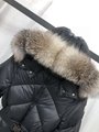 2022 new oblique Fox fur collar long down jacket women and men down jacket