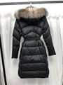 2022 new oblique Fox fur collar long down jacket women and men down jacket 9