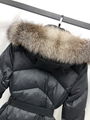 2022 new oblique Fox fur collar long down jacket women and men down jacket 13