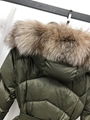 2022 new oblique Fox fur collar long down jacket women and men down jacket