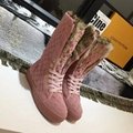 2022 new boot shoes Fox fur flat boots and shoes women shoes 3