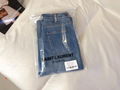    * new waist hardware accessories logo high waist jeans Dad pants custom elast 4