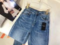 YSL* new waist hardware accessories logo high waist jeans Dad pants custom elast
