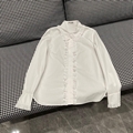 Saint Laurent 23 early spring new ruffled collar shirt ruffled lace design elega