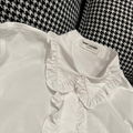 Saint Laurent 23 early spring new ruffled collar shirt ruffled lace design elega