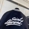 ysl baseball uniform design black and white thread closing back with high qualit