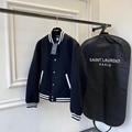 ysl baseball uniform design black and white thread closing back with high qualit