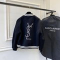 ysl baseball uniform design black and white thread closing back with high qualit