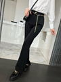 The new spring 2023 Tall waist leisure trousers Customize the fabric cutting wit