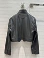 2023TOPWomen's leather temperament short style jacket leather coat 100% lambskin 4