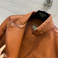 2023TOPWomen's leather temperament short style jacket leather coat 100% lambskin 6