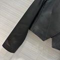 2023TOPWomen's leather temperament short style jacket leather coat 100% lambskin