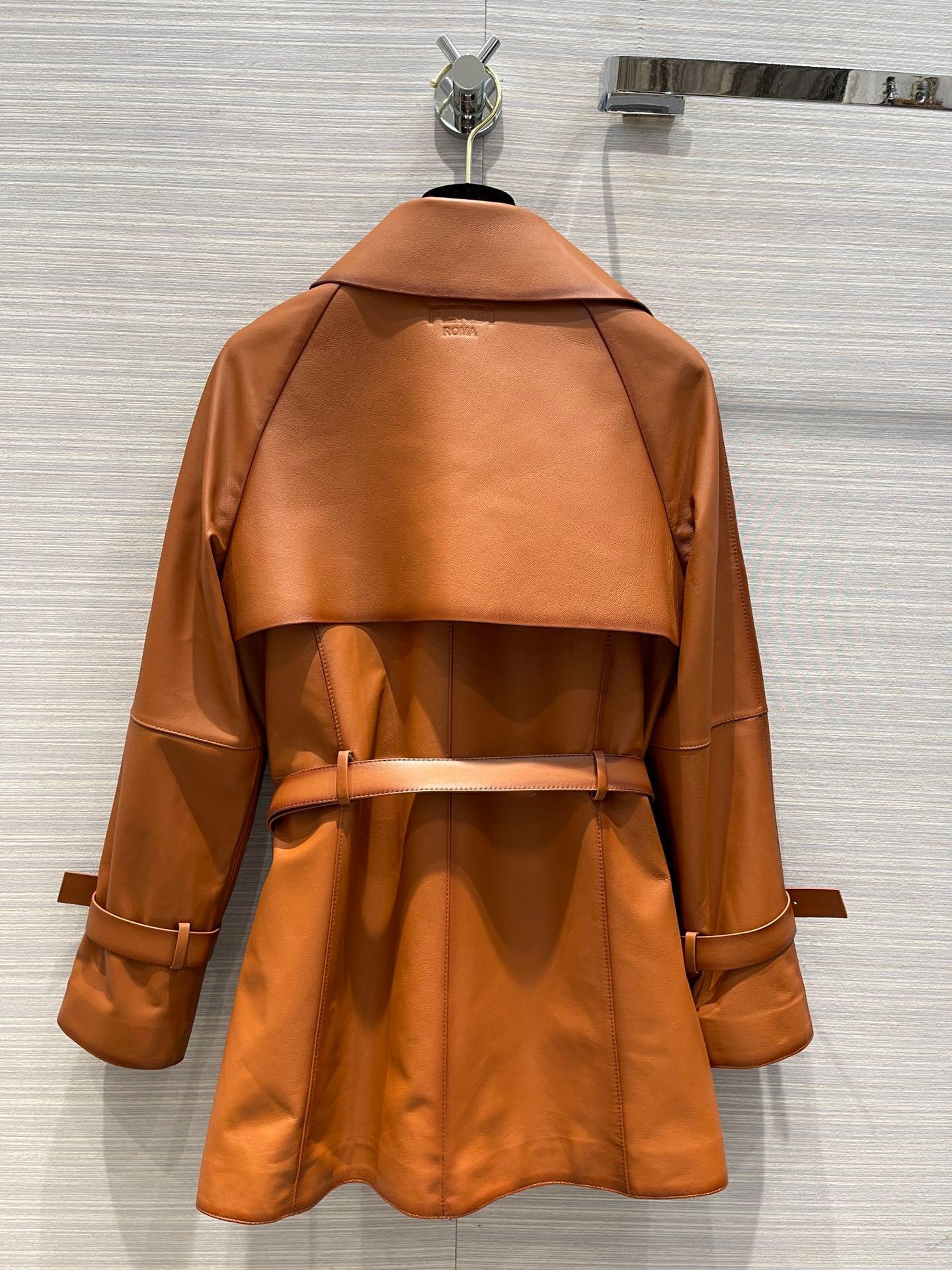 New autumn and winter long belt leather windbreaker 100% baby sheepskin 10