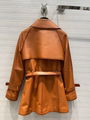 New autumn and winter long belt leather windbreaker 100% baby sheepskin