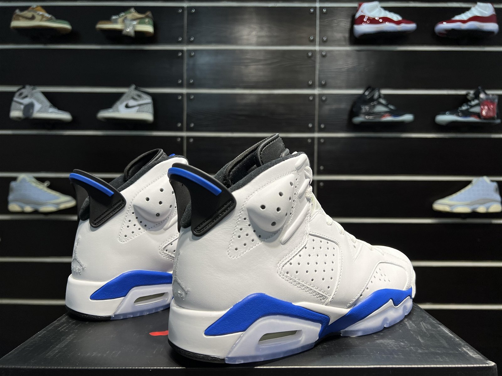 AJ 6 "Sport Blue" Sports Blue/White Blue High Top Basketball Shoes Article Numbe