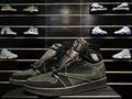 Travis Scott x Air Jordan 1 OG All Black inverted hook High top basketball shoes