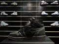 Travis Scott x Air Jordan 1 OG All Black inverted hook High top basketball shoes