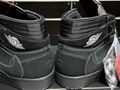 Travis Scott x Air Jordan 1 OG All Black inverted hook High top basketball shoes 7