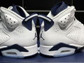 Air Jordan 6 “Midnight Navy”White and blue Cobon basketball shoes