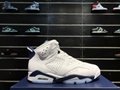 Air Jordan 6 “Midnight Navy”White and blue Cobon basketball shoes 4