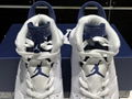 Air Jordan 6 “Midnight Navy”White and blue Cobon basketball shoes