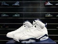 Air Jordan 6 “Midnight Navy”White and blue Cobon basketball shoes