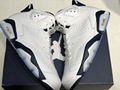 Air Jordan 6 “Midnight Navy”White and blue Cobon basketball shoes