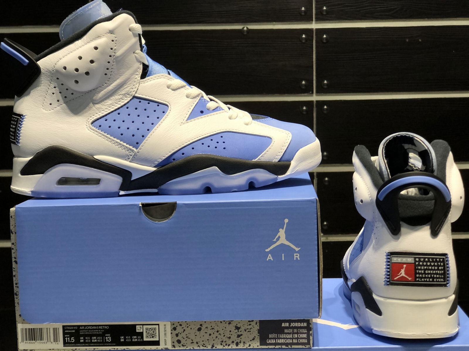 Air Jordan 6 Retro"University Blue/UNC" sport shoes 5