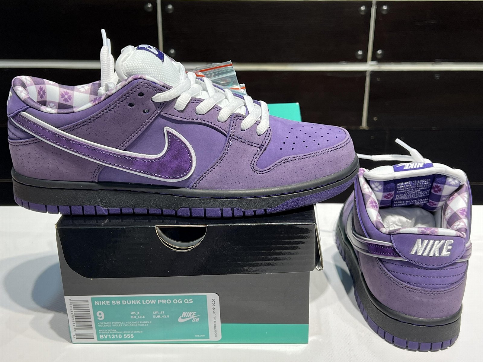 Concepts X      SB Dunk ''Purple Lobster "Recreational sports skateboard shoes 5
