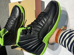 Air Jordan 12 Black and Green High Top basketball Shoes Sneakers