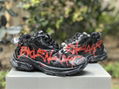 Balenciaga 7.0 High Top Black and Red Doodle 677403 W3RB1 0102 shoes 