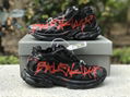 Balenciaga 7.0 High Top Black and Red Doodle 677403 W3RB1 0102 shoes 