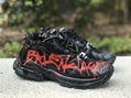 Balenciaga 7.0 High Top Black and Red Doodle 677403 W3RB1 0102 shoes 