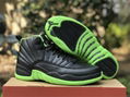 top AJ SHOES Air Jordan 12 Black and green SPORT SHOES 