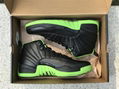 top AJ SHOES Air Jordan 12 Black and green SPORT SHOES  6