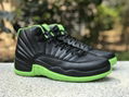 top AJ SHOES Air Jordan 12 Black and green SPORT SHOES 