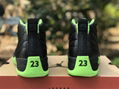 top AJ SHOES Air Jordan 12 Black and green SPORT SHOES 