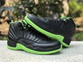 top AJ SHOES Air Jordan 12 Black and green SPORT SHOES  20