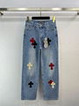 23 spring/summer series Croxin new towel embroidered cross straight leg jeans 1