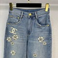 2023 women Casual fashion sense jeans all match straight long leg artifact