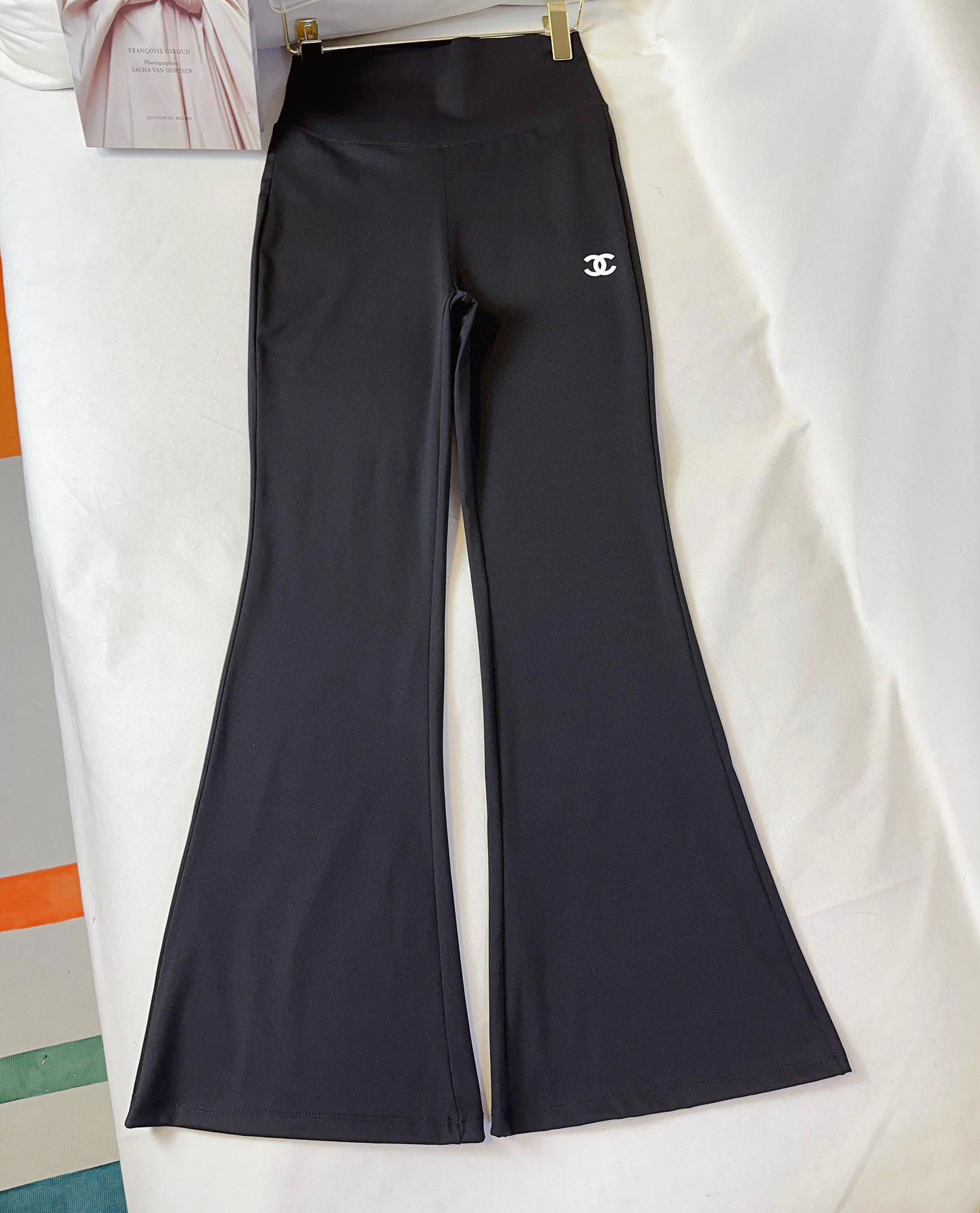 New high elasticity flared pants custom yoga elastic fabric casual sports pants