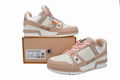 Top Quality Shoes Round toe pink casual sneakers LOUIS VUITTON Trainer