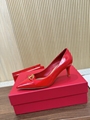 New Valentino heel shoe Fabric imported patent leather with high score 3cm/6.5cm