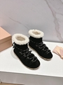 MIUMIU BOOTS CLASSIC SHORT BOOT SNOW BOOTS SHOES FASHION SHOES WINTER SHOES