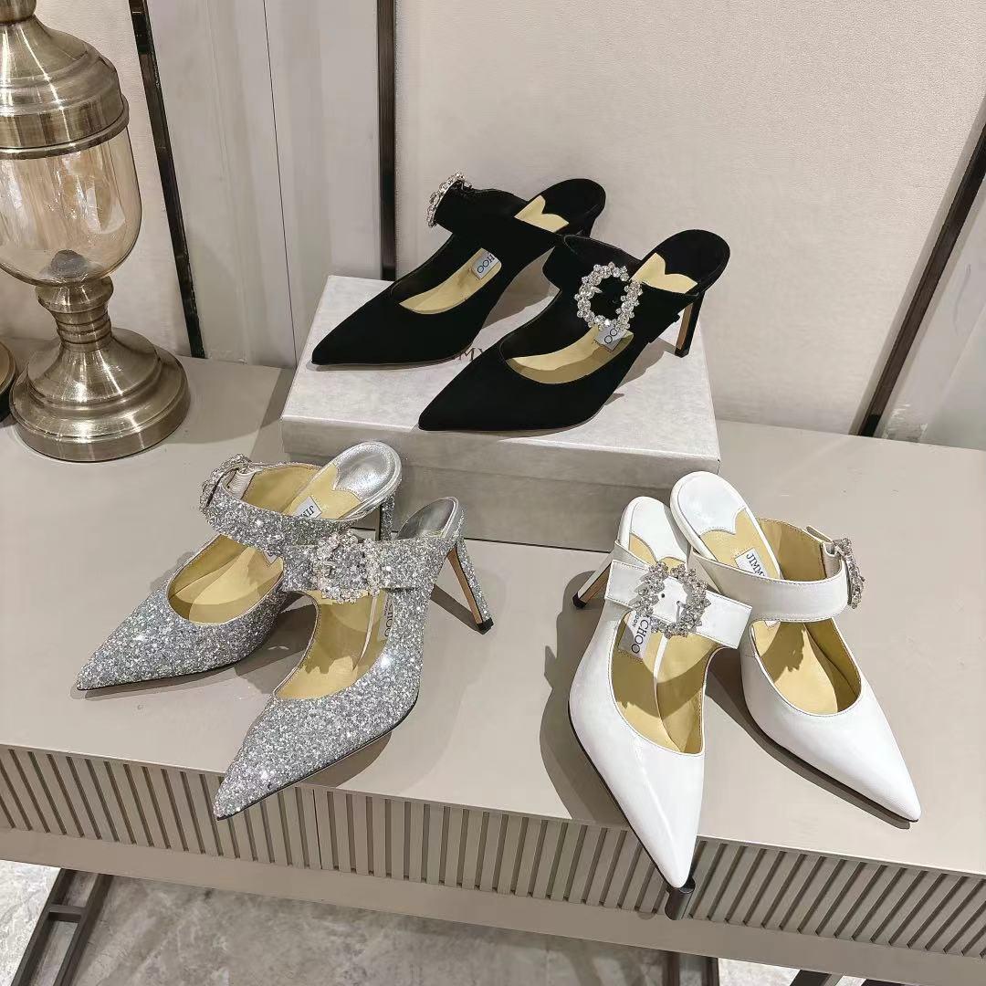            shoes Lady Shoes Bridal Pumps shoes Crystal Wedding shoes slides flat 4