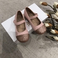 24fw New Pearl Child Princess Shoes Diamond Check upper! D ballet flats