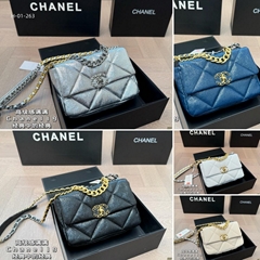 CHANE-L 5 color, 19bag chain bag high quality first layer leather 24x16cm