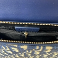 3 piece blue Montaigne Bag + Saddle underarm bag + purse High quality  women 